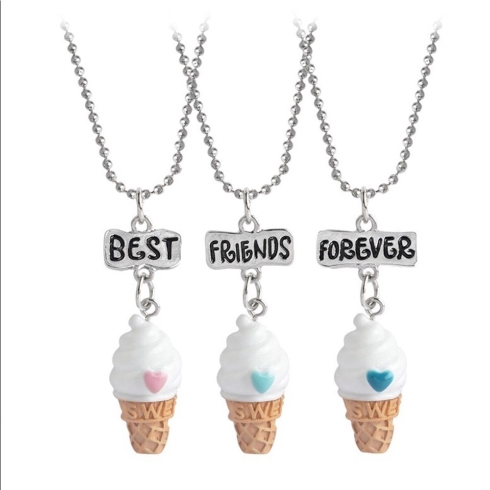 🔥Best Friend necklace ice cream cone shaped